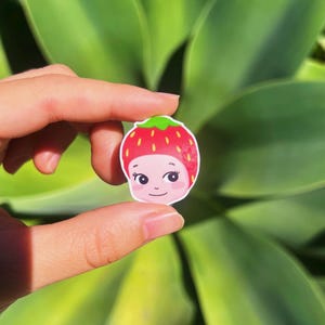 Sonny Angel Strawberry Sticker, Cute Strawberry Sticker, Cute Sonny Strawberry