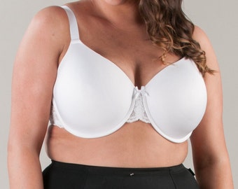 Plus Size T-Shirt Bra (White) 18-28 B-G