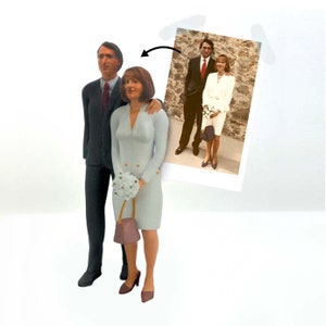Personalized Realistic Mini 3D Figurine from Vintage Photo | Statues from Photos | Full Color 3D Printed | 6 inch Custom Sculpted by STATU3D