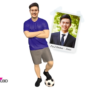 Personalized Realistic Miniature 3D Selfie Figurine | Statues from Photos | Full Color 3D Printed | 8 inch Custom Sculpted by STATU3D