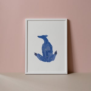 Sighthound Sofa Thief - Giclée Art Print - Silly Whippet Artwork