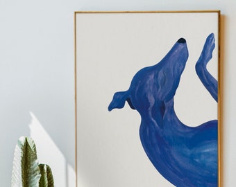 Cavendish Hound | Sleeping Whippet Greyhound Print