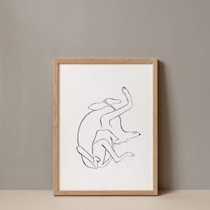Sighthound Slumber - Personalised Greyhound Whippet Giclée dog print