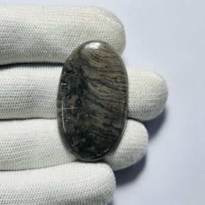 Natural Gabru Jasper Cabochon: Polished Oval Gemstone, 49.60 Carat