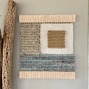 SAND AND SEA #1 |  Hand Woven Wall Hanging | Handmade Tapestry | Weaving | Boho Decor | Handwoven art
