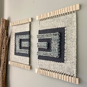 UNION #1 | Set of Two Hand Woven Wall Hanging | Handmade Tapestry | Weaving | Boho Decor | Handwoven art