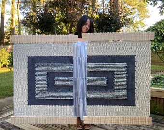 XXL Hand Woven Wall Hanging | Handmade Tapestry | Weaving | Boho Decor | Handwoven art