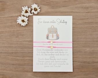 Regalo de vuelta al cole para niñas/niños – Escuela + 2 pulseras – Animación de vuelta al cole