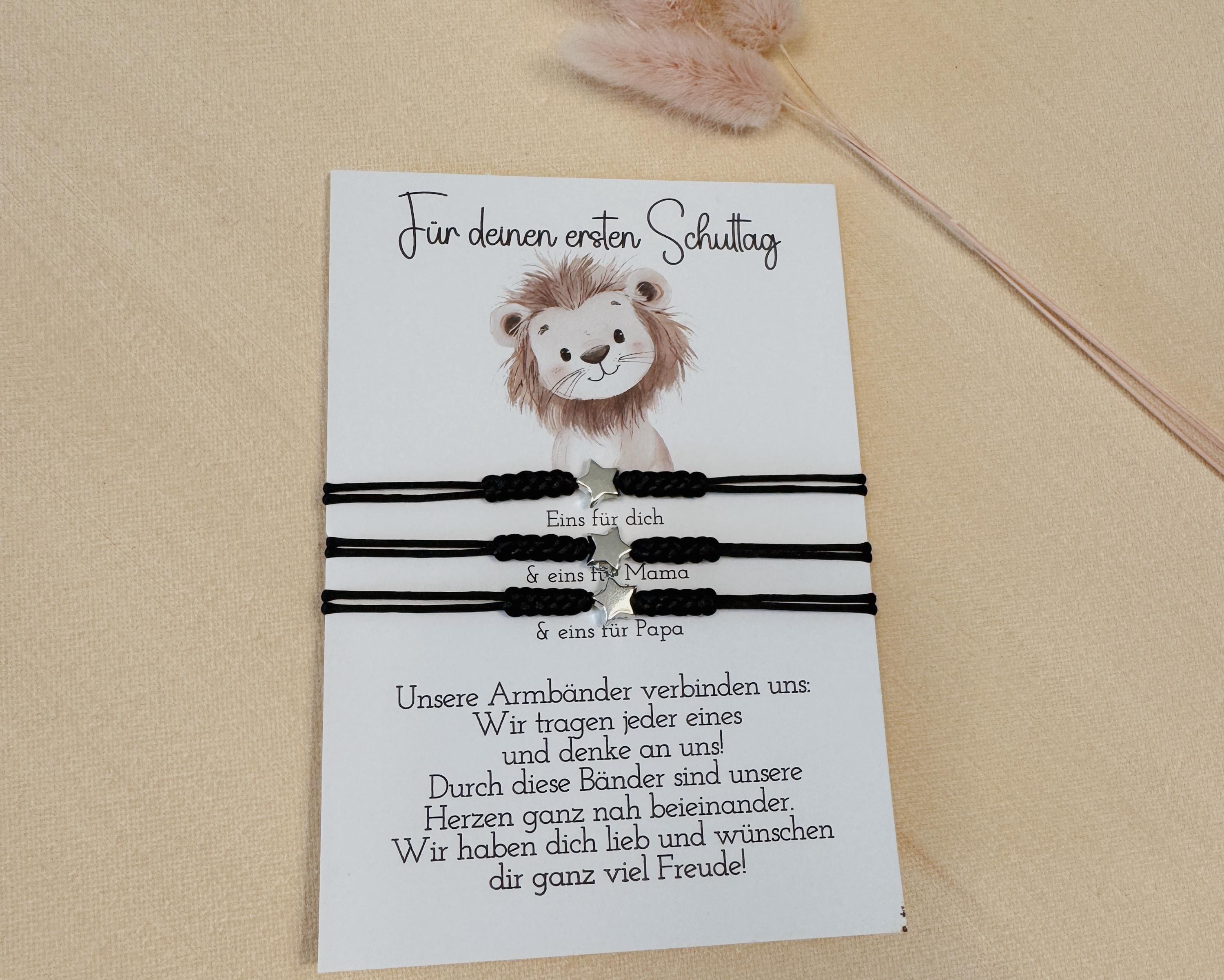 Schulkind-Armband Aus Leder – Größenverstellbar, Mit Gravur, Perfekt Als Einschulungsgeschenk Oder Für Die Schultüte