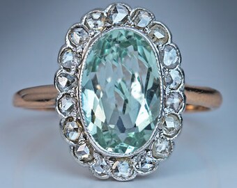 Refine Oval Pure Light Blue Zircon Flower Elegant Rings for Women,Minimalist Ring, Engagement Rings, Wedding Ring, Promise Rings, Gift,