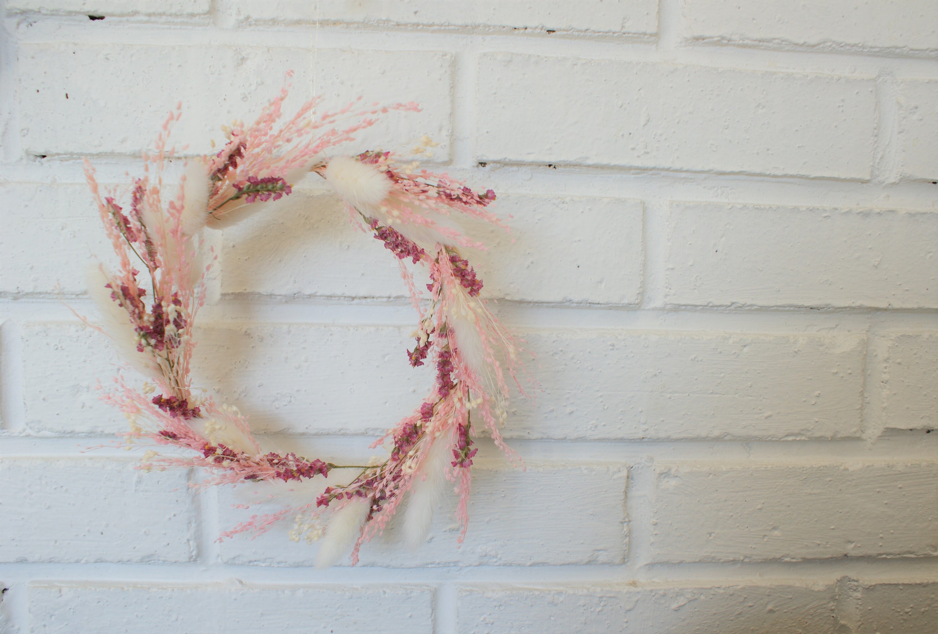 Couronne de Fleurs Séchées Murale Pour Décoration Naturelle et Douce