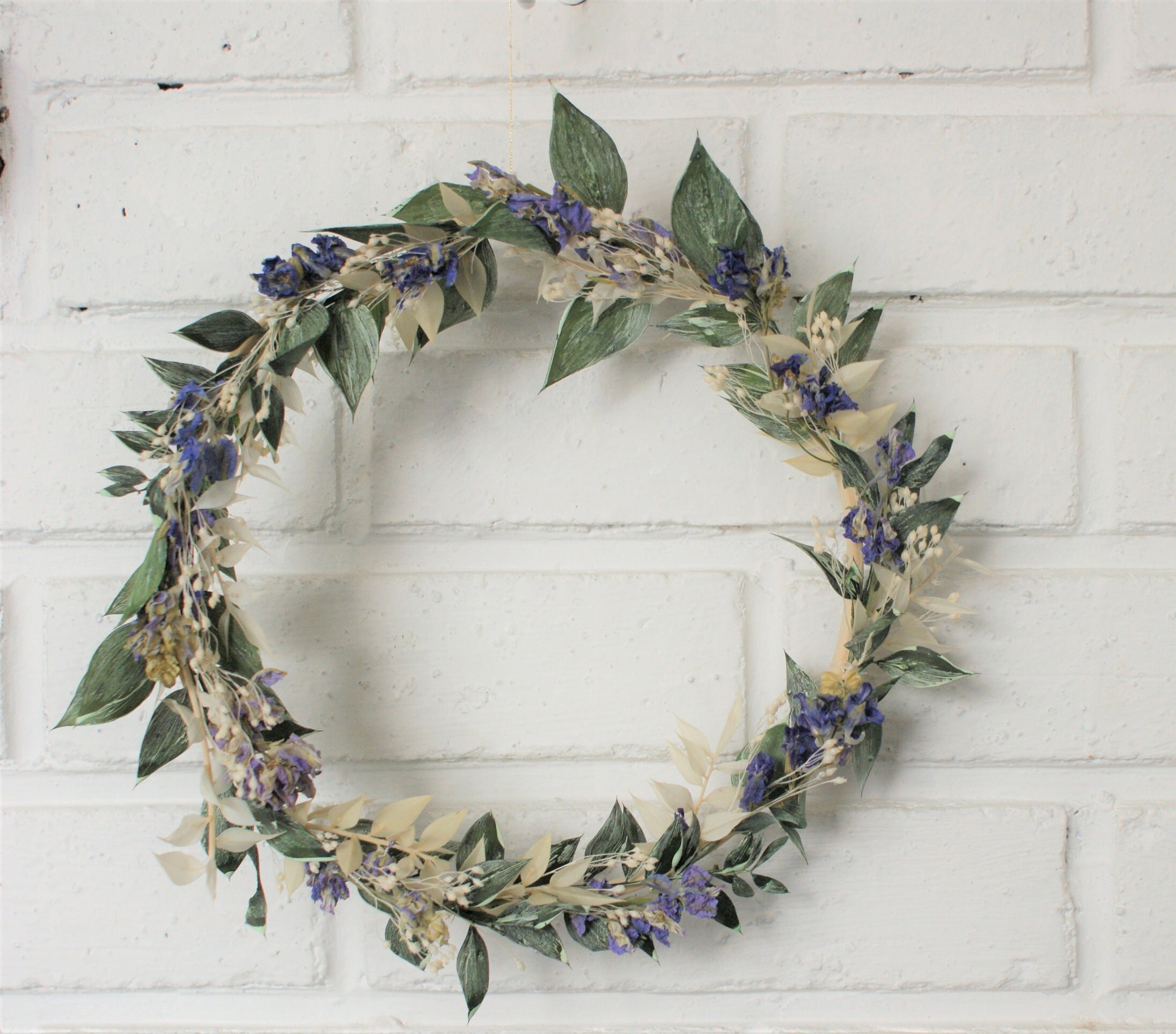 Couronne de Fleurs Séchées Murale Pour Décoration Naturelle et Douce