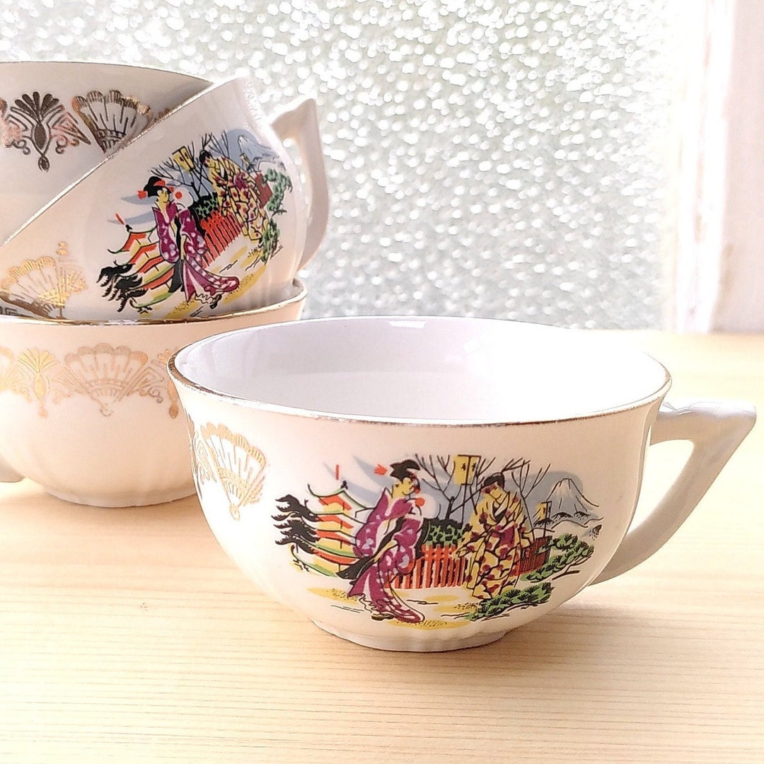 Mini tasse à thé vintage rose porcelaine allemande de - France