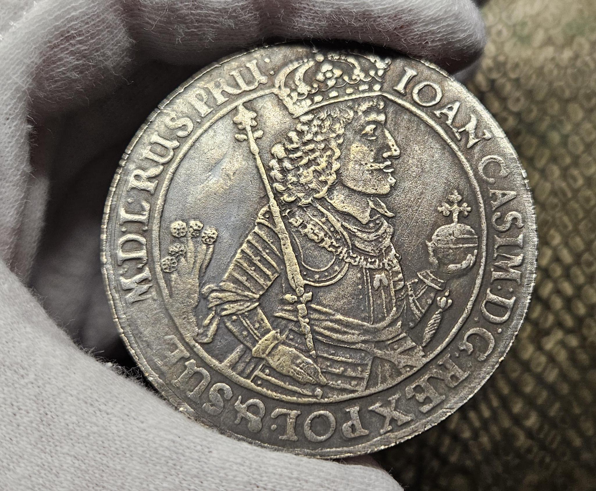 Polish Coin Rare Thaler John Casimir Two-thaler 2 thalers 1650 Gdańsk Coin Collection Collectibles Coins for Collectors Coin Collecting