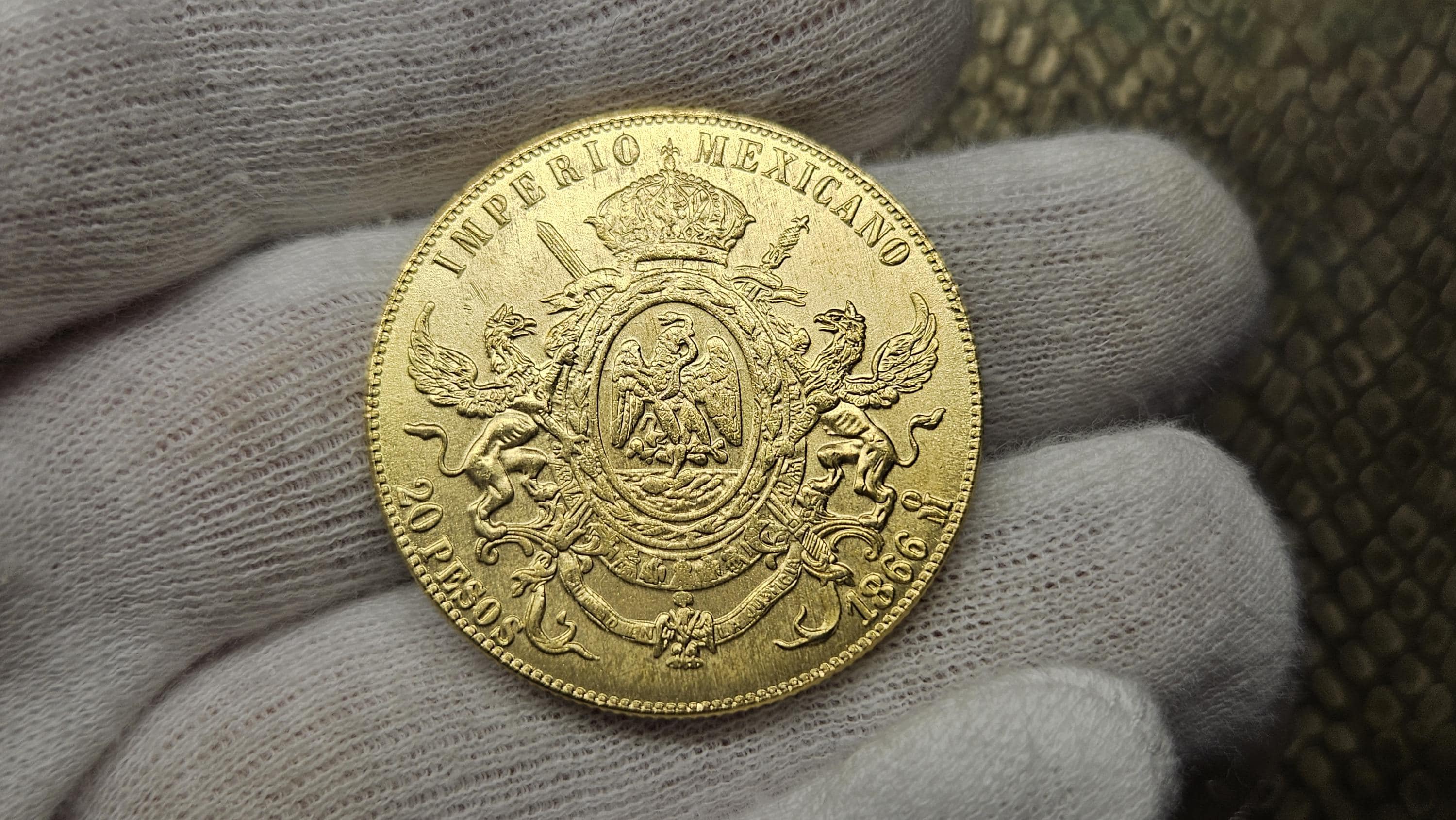 1865年 メキシコ 1ペソ 金貨 マキシミリアン皇帝 Yahoo!オークション - 美品 K21.6 メキシコ 1865年 1ペソ金貨