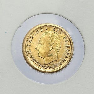 Cartão comemorativo de moeda dotada, com pequena moeda de ouro colecionável, coleção de moedas espanholas raras e exclusivas, presente para colecionadores de moedas