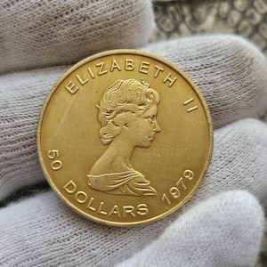 Kanada-Münze 1979, seltene 1 oz 50 $ Maple Leaf Münze Replik, Kolonialmünze, Geschenk