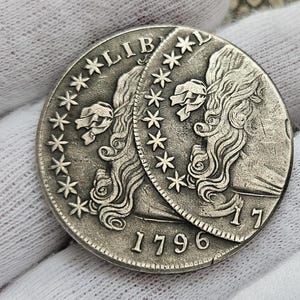 RARA Moneda USA liberty Dollar 1796 Con ERROR En Cuńo  - Gifted Coin Colleccion Collectible World Coins Coins For Gift - Collectibles  Coins