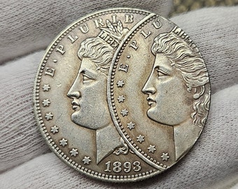 RARE USA Morgan Dollar Coin With ERROR Die 1893 - Gifted Coin Collection Collectible World Coins Coins For Gift - Collectibles - Coins