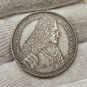 Repubblica Federale di Germania 1948 5 marchi 1955 G Karlsruhe Ludwig von Baden Germania Moneta commemorativa da collezione Germania Moneta d&#39;argento