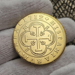 Coin 8 Escudos 1712 Philippus V Spain Collectible Coin Gold Coin Collectible Coin Colonial Coin Gifted Coin Spanish Coins