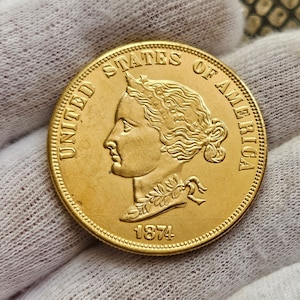 Usa Coin 10 Dollars 1874 RARE Collectible Coin Collecting Coin Gift for Him Unique Collectibles Coins for Collectors Gold Coin Silver Coins