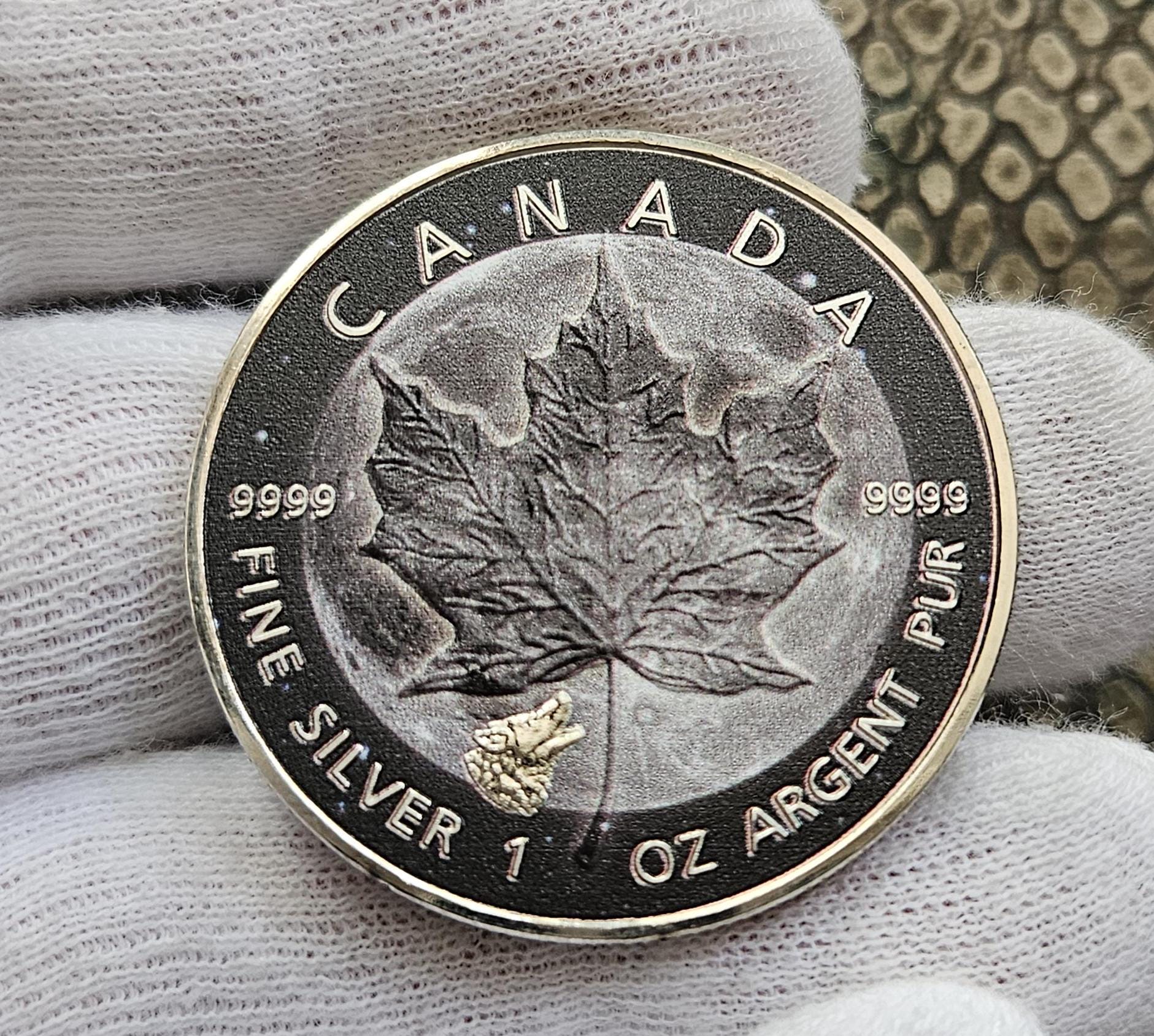 カナダ 2003年 カラー 1オンス 9999 シルバー メープルリーフ  カナダ 2003年 カラー 1オンス 9999 シルバー メープルリーフ