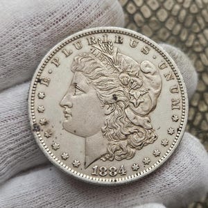 Moneda Usa Dollar Morgan 1884 Letra CC Moneda de Estados Unidos Moneda Norte de America Moneda plata de Coleccion Moneda para coleccionistas