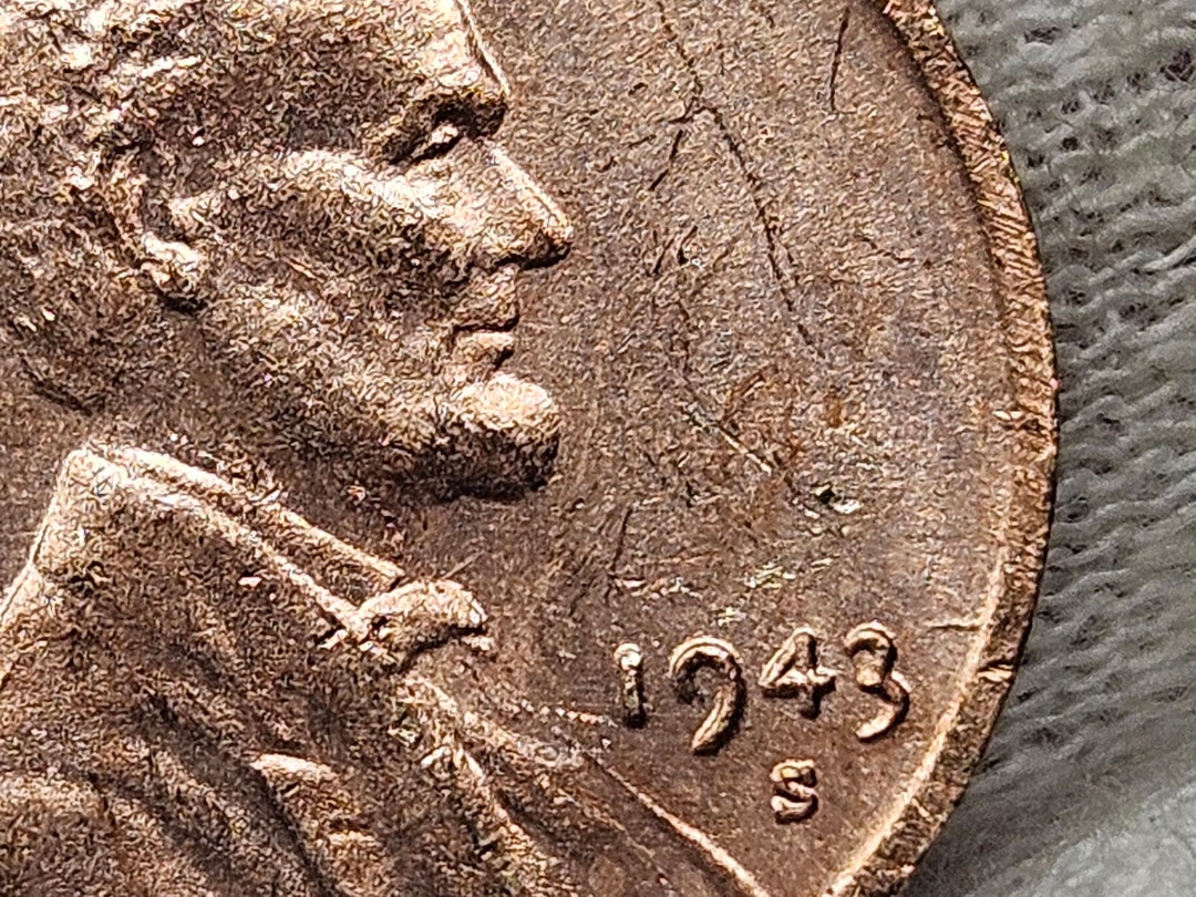 希少な小麦セント硬貨、1セント・エイブラハム・リンカーン1943年記念硬貨、サンフランシスコ・アメリカ硬貨、1セント銅貨、コレクター向け硬貨 -  Etsy 日本