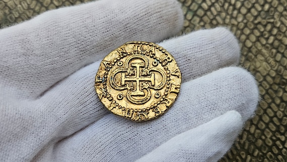 REPRODUCTION, Replica - Gold Doubloon Spanish Colonial 2