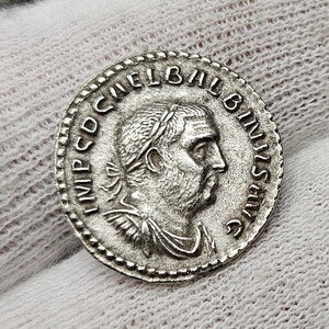 Antike römische Denarmünze Balbibo Sammlermünze Sammlerstücke Münzsammeln Geschenkmünze Silber Weltmünzen Sammlermünzen Münzgeschenk