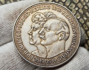 1913年-A ドイツ 5マルク銀貨 - Etsy 日本