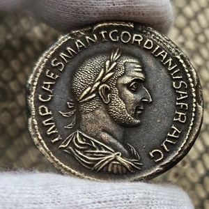 Seltene Gordianische Sesterz-Münze, Sammlermünze des Römischen Reiches, Antike Münze, Münze für Sammler, Antike Bronze, Geschenkmünze