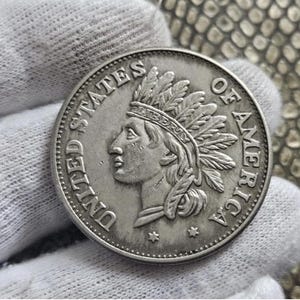 1851 US Dollar Indian Liberty Coin Rare Silver Gift Coin Collectible Coin. Gift Coin for Collectors