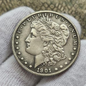 Moneda Usa Dollar Morgan 1901 (O) Moneda de Estados Unidos Moneda Norte de America Moneda de plata de Coleccion Moneda para coleccionistas