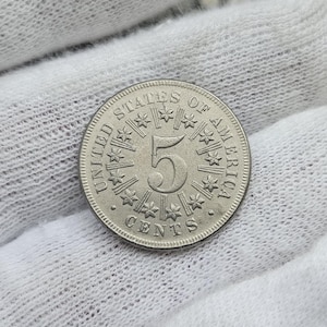 US-Münze 5 Cent 1866 Sehr seltene Philadelphia-Münze Sammlermünzen Münzsammler Geschenkmünze US-Münze Kupfer-Nickel-Restrike-Münze