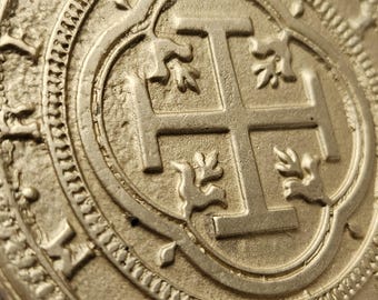 100 Reales Centén Segoviano 1609 Very Rare Spanish Coin Philippus III Precious 70mm Coin / Handmade Reproduction