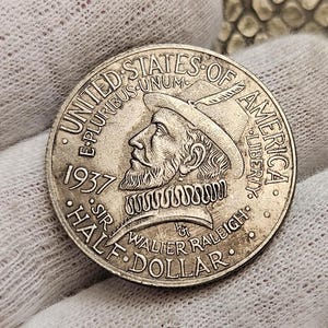 Usa Coin 1937 Commemorative Half Dollar Roanoke Island North Carolina Gifted Coin Collectibles Coin for Collectors Coin Gift Coin Collection