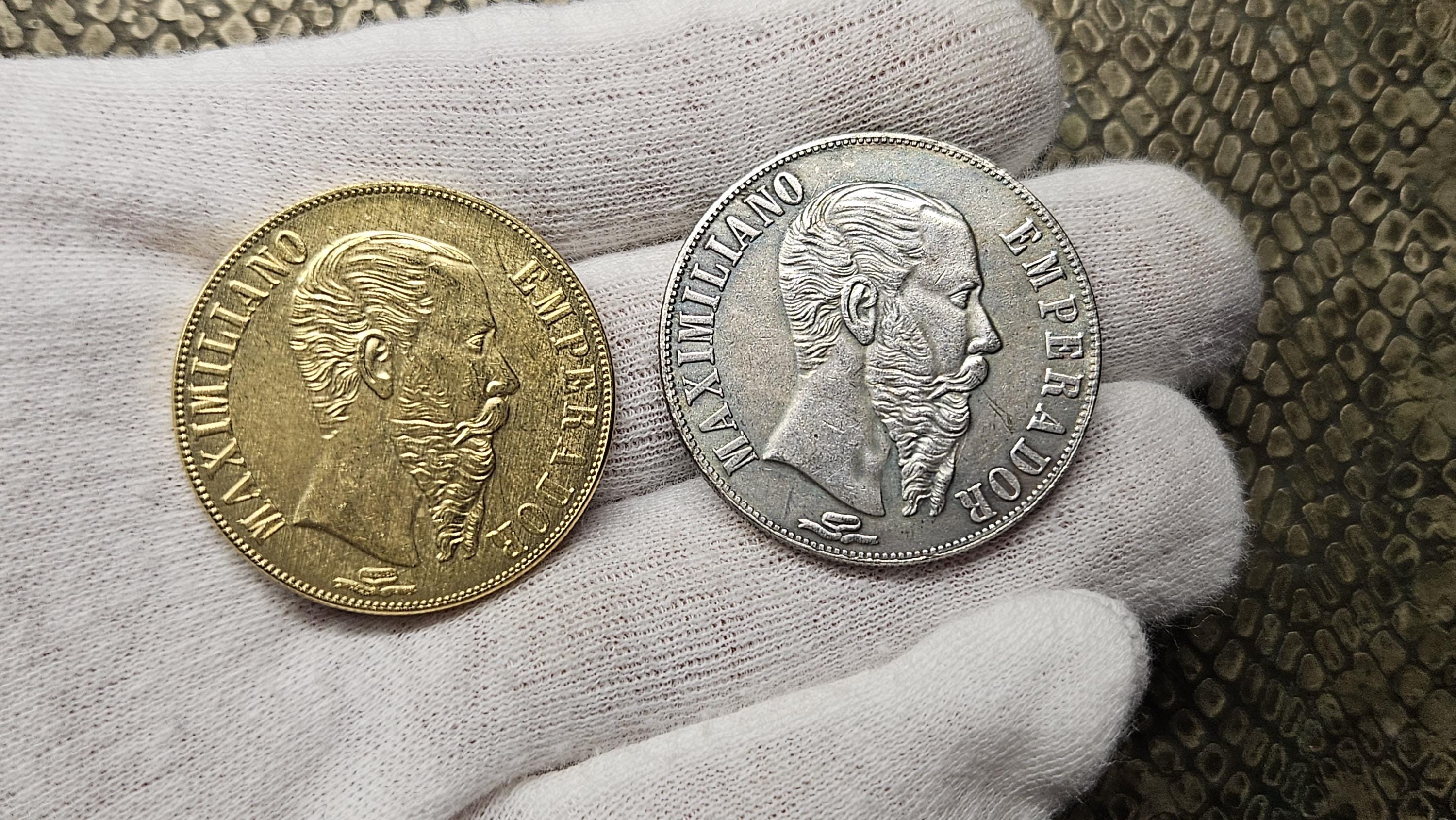 1865年 メキシコ 1ペソ 金貨 マキシミリアン皇帝 Yahoo!オークション - メキシコ 1ペソ 金貨 世界最小 1865年