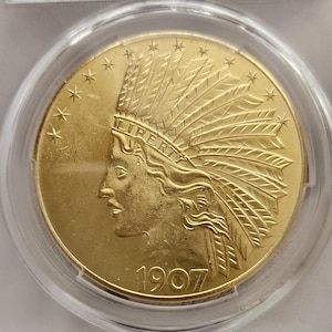 アメリカコイン 10ドル リバティ 1907 コイン 1 ゴールドコイン ケース付き リバティコイン 高品質コレクターズギフトコイン ゴールドコイン インディアンイーグル