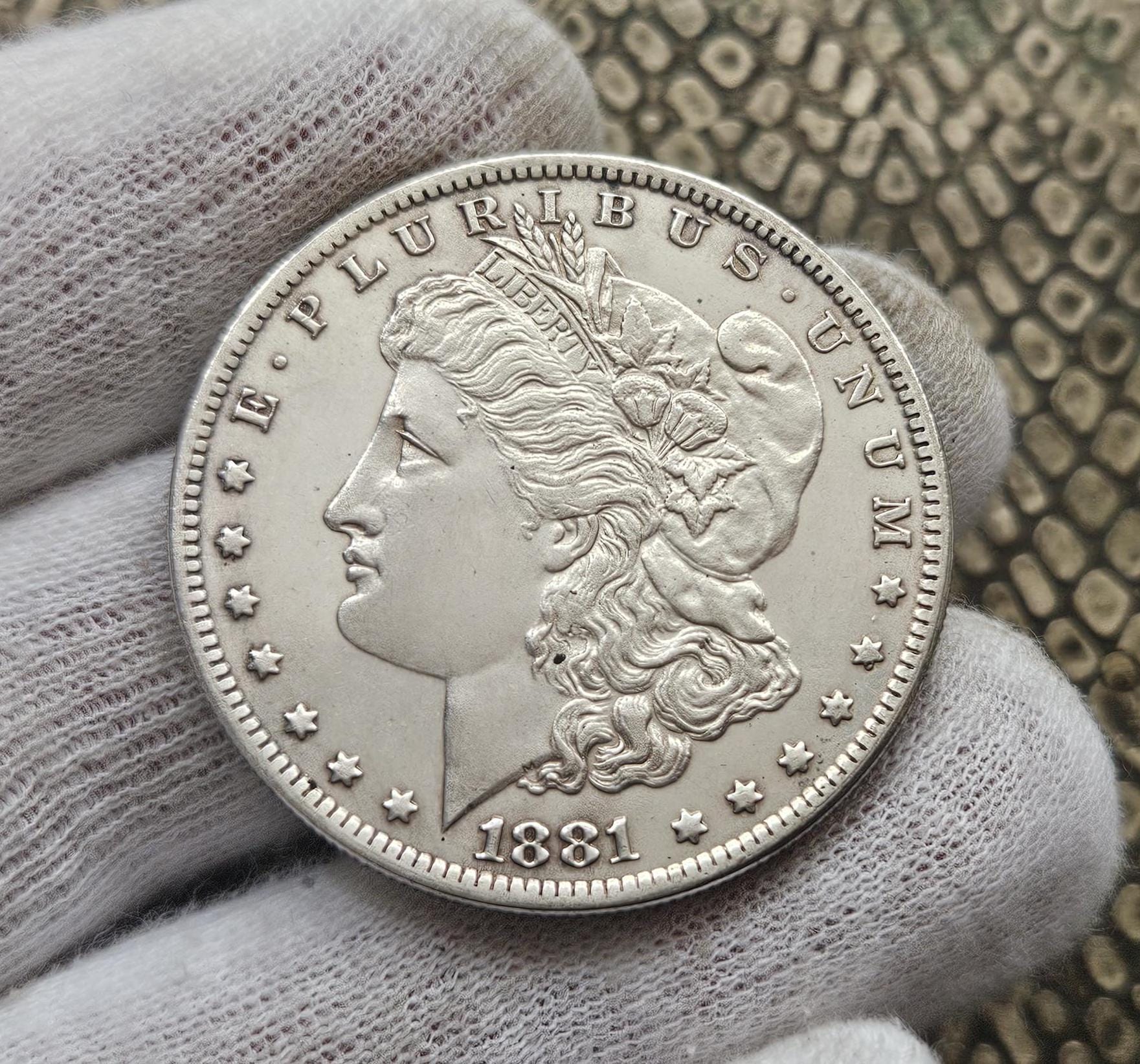 アメリカ モルガンダラー 1ドル銀貨☆1881年／PCGSMS63／ 外国銀貨