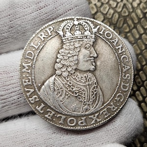 Polish Coin Talar 1659 John Casimir II Toruń Coin Collection Collectibles Gifted Coin Coins for Collectors Coin Collecting Coin Gift Rare