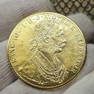 Austro-Hungarian Monarchy 4 Dukat Austro-Hungaro 1872-1915 Franz Joseph I Austria Coins for Collection Gold Coin Old Coins high quality