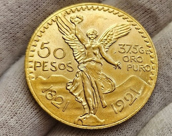 Mexico Coin 50 Pesos 1921 United Mexican States Mexican Peso Libertad Collector Coin Coin for Collector Gifted Coin