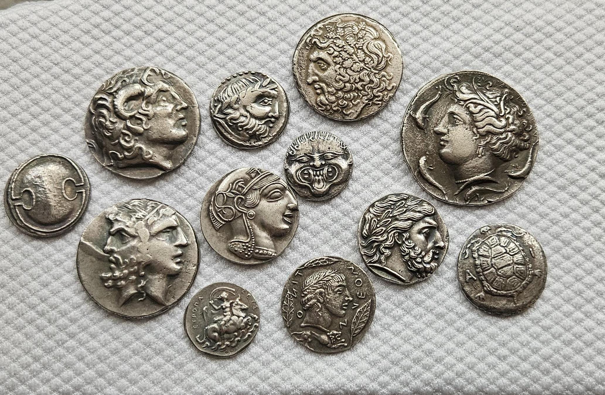 Greek Coins and their Values 古代ギリシャコイン Lot 12 Very Rare Ancient Greek Coins Greek Drachmas