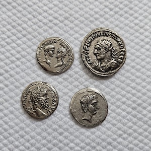 Ancient Coins Denarii Roman Coins Lot of 4 Collectible Coins Collectibles Coins Collectors World Coins Coin Rare Coins Coin Gift