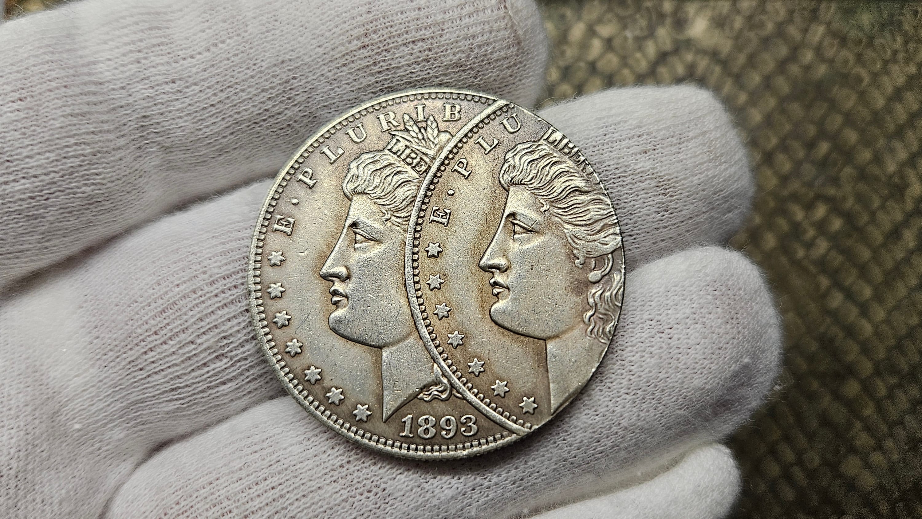 Rare US Morgan Dollar Coin With Die Error 1893 / Gift for Father