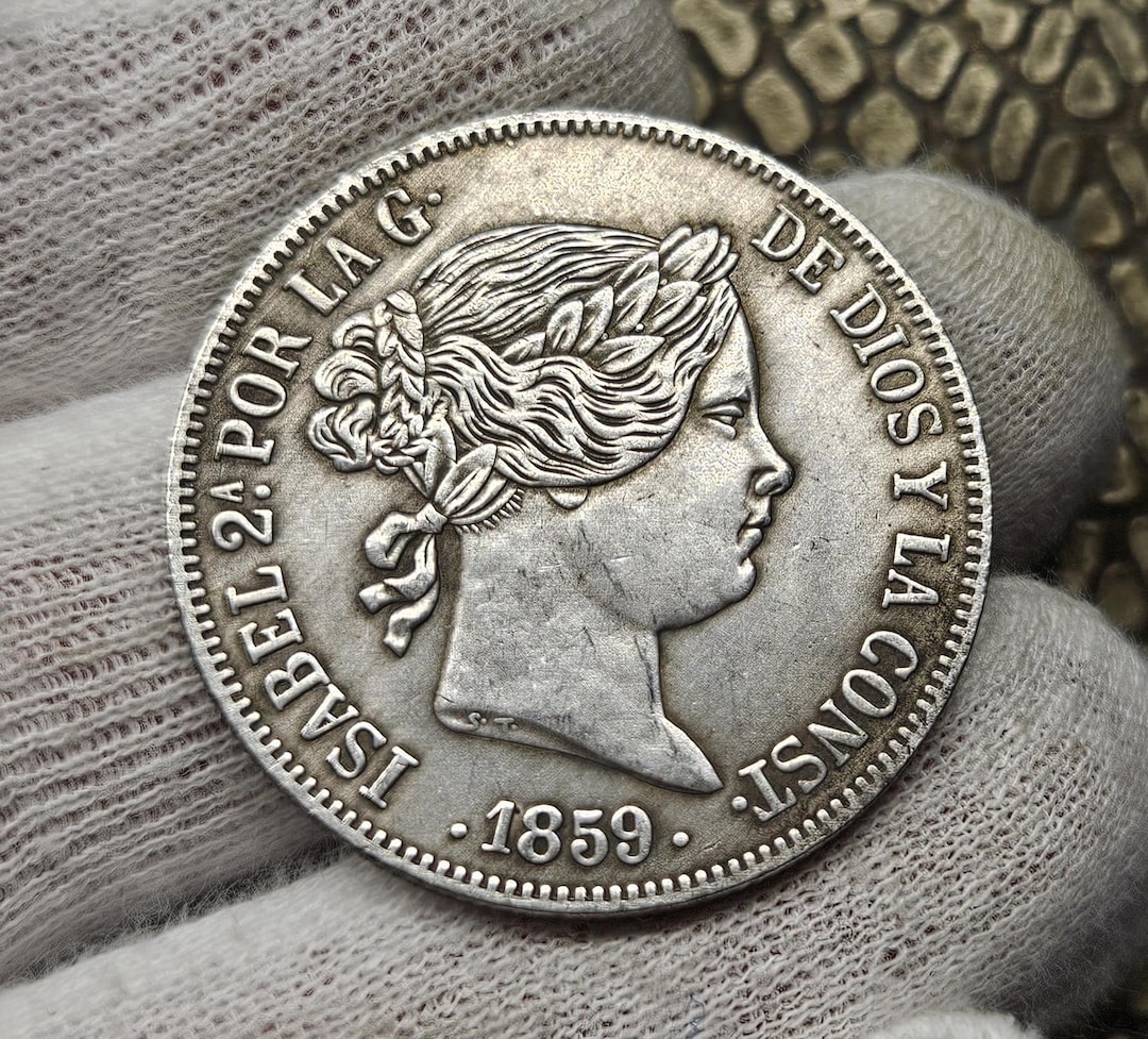 スペインコイン 20レアル 1859年 イサベル2世 古銭 コインコレクション 希少スペインコイン 収集品 コインコレクション コイン収集  贈答品コイン - Etsy 日本