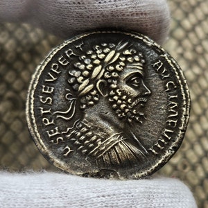 Sesterce de Septime Sévère Pièce de monnaie de l'Empire romain Pièce de collection Pièce ancienne Pièce pour collectionneurs Pièce de bronze antique offerte