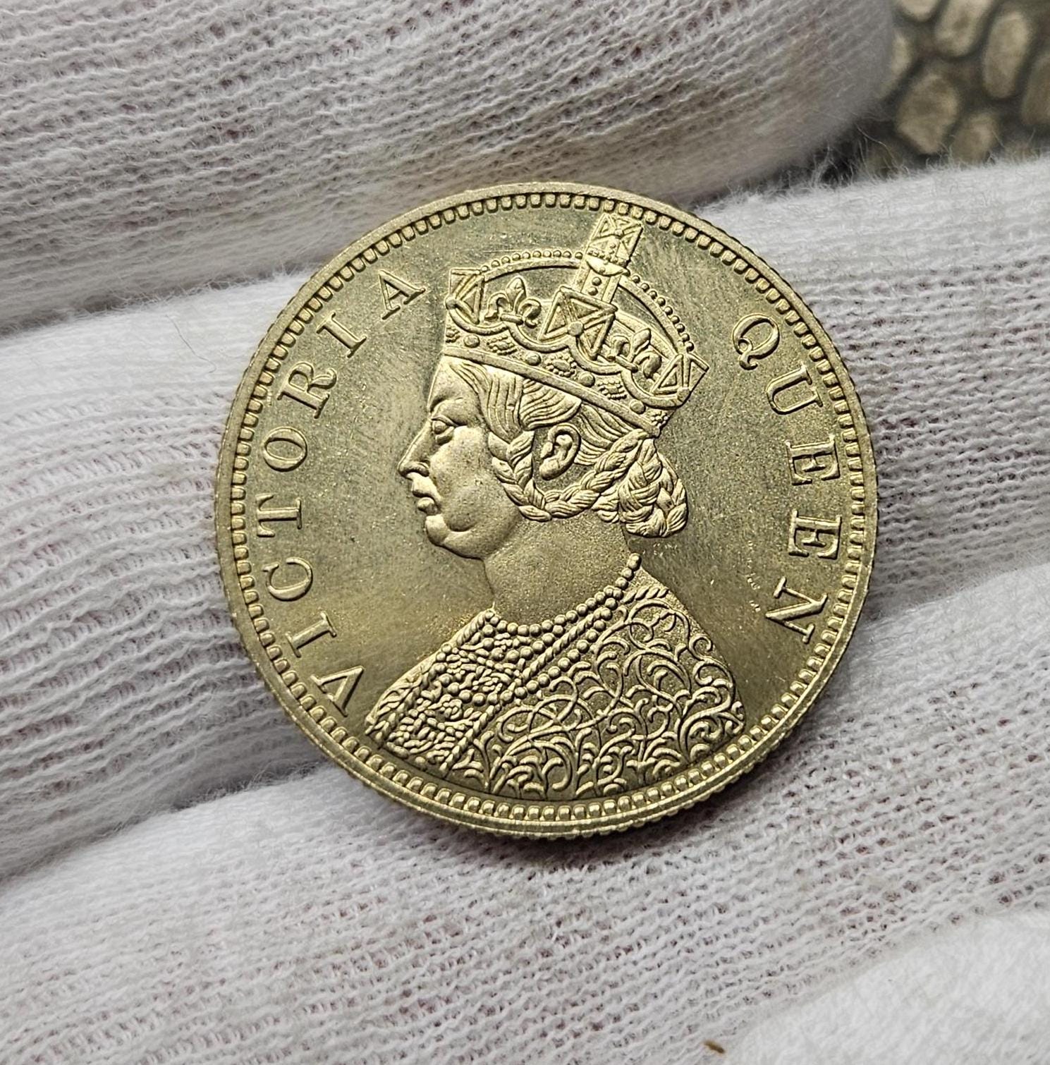 India - British Coin 1 Mohur 1870 Coin for Collectors Collectibles World Coins Coin Collection Coin Collecting Commemorative Coins to Collect